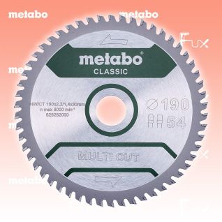 Metabo Kreissägeblatt 190 mm classic
