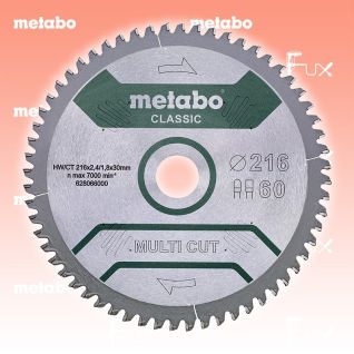 Metabo Kreissägeblatt 216 mm classic
