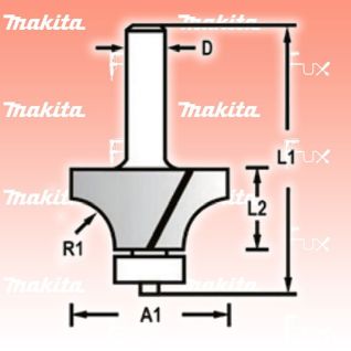 Makita Abrund Profilfräser mit Anlauflager 17 mm