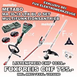 Metabo MA 36-18 LTX BL Q SET Multifunktionsantrieb