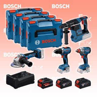 Bosch Professional 4 tlg. Combo Kit 18V GSR, GDX, GBH, GWS